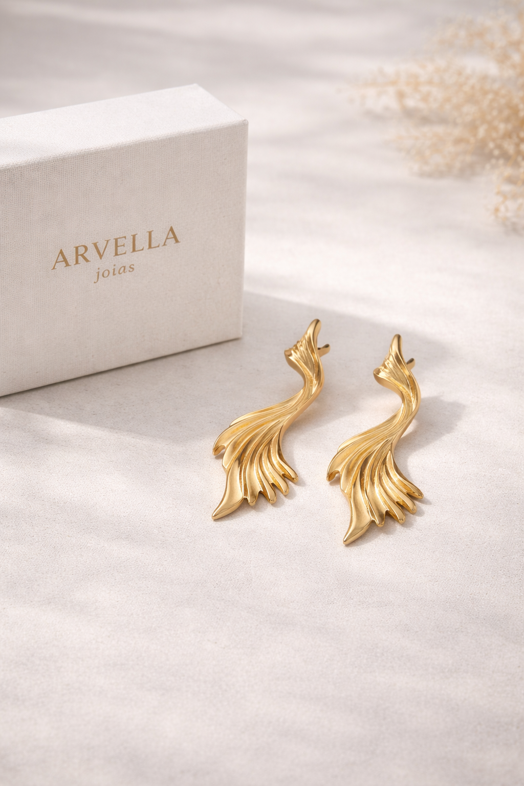 Brinco Aile Divine Banhado em Ouro 18k