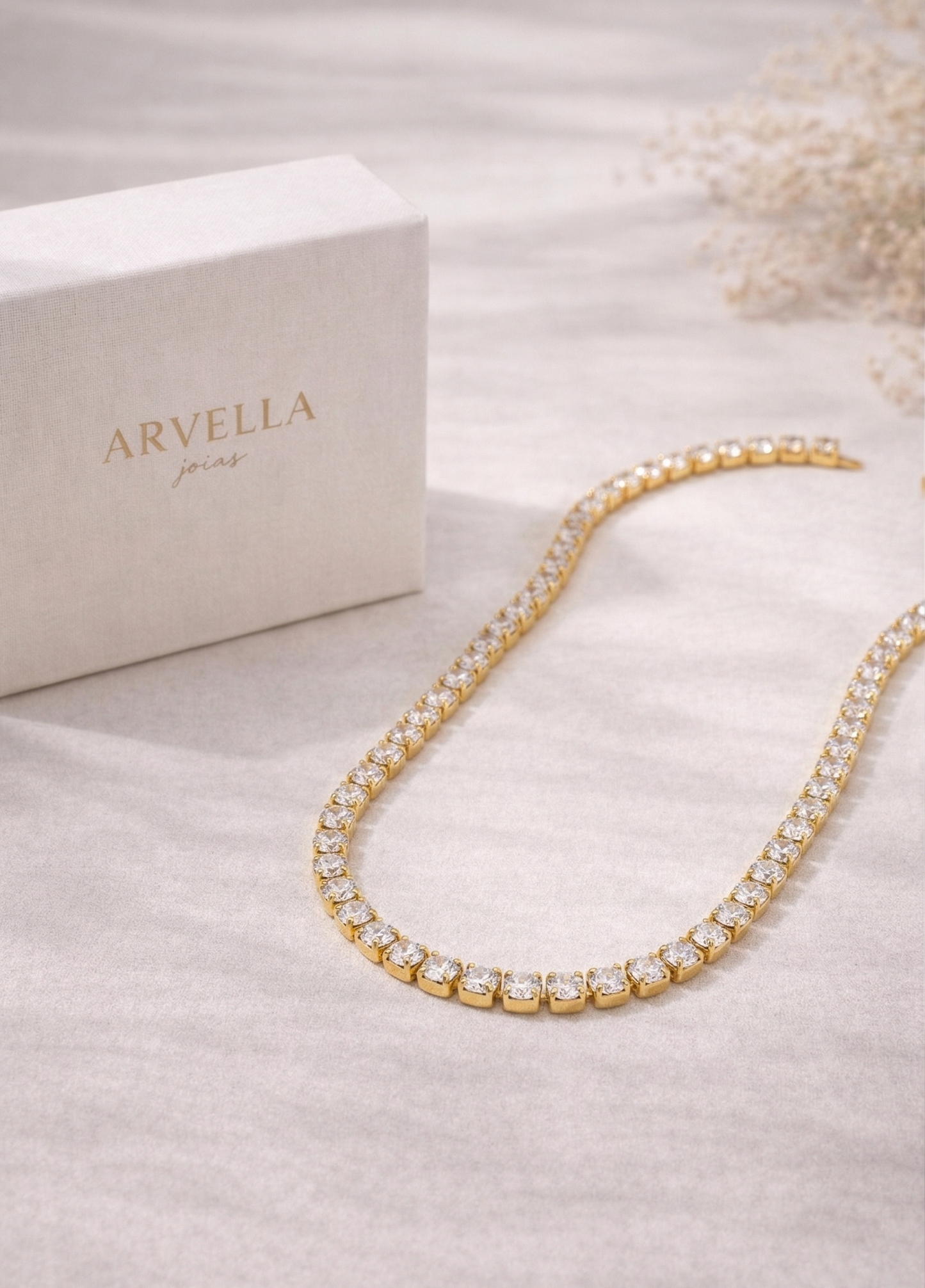Colar Riviera Intense Banhado em Ouro 18k