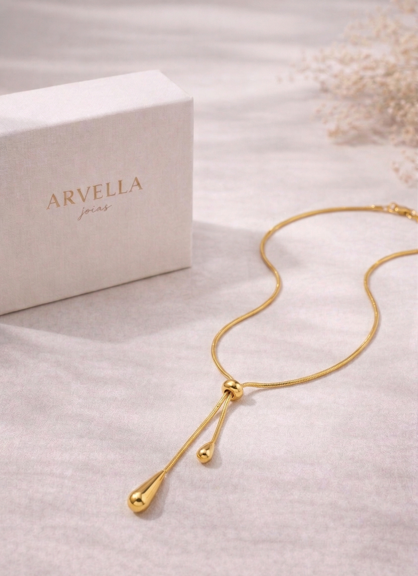 Colar Gotas Elegance Banhado em Ouro 18k