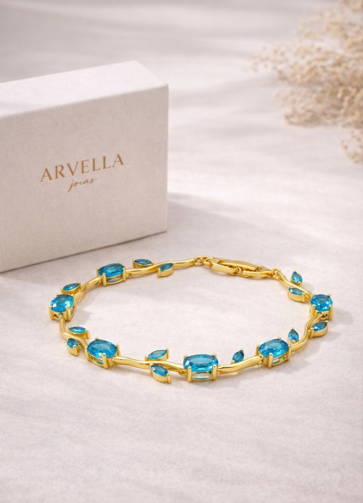 Pulseira Azur Élégance Banhada em Ouro 18k