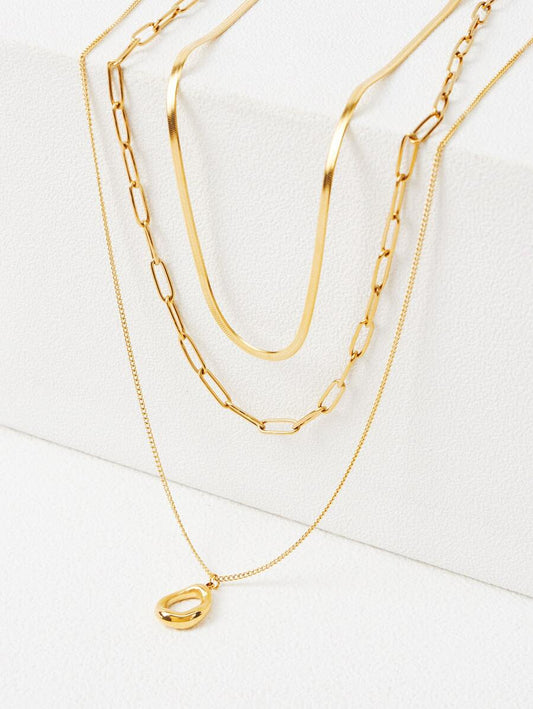 Colar Layer Élégance Banhado em Ouro 24k