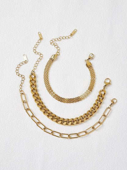 Pulseira Majesté Link Banhada em Ouro 24K