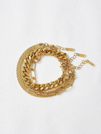 Pulseira Majesté Link Banhada em Ouro 24K