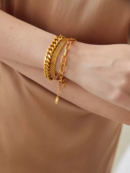Pulseira Majesté Link Banhada em Ouro 24K
