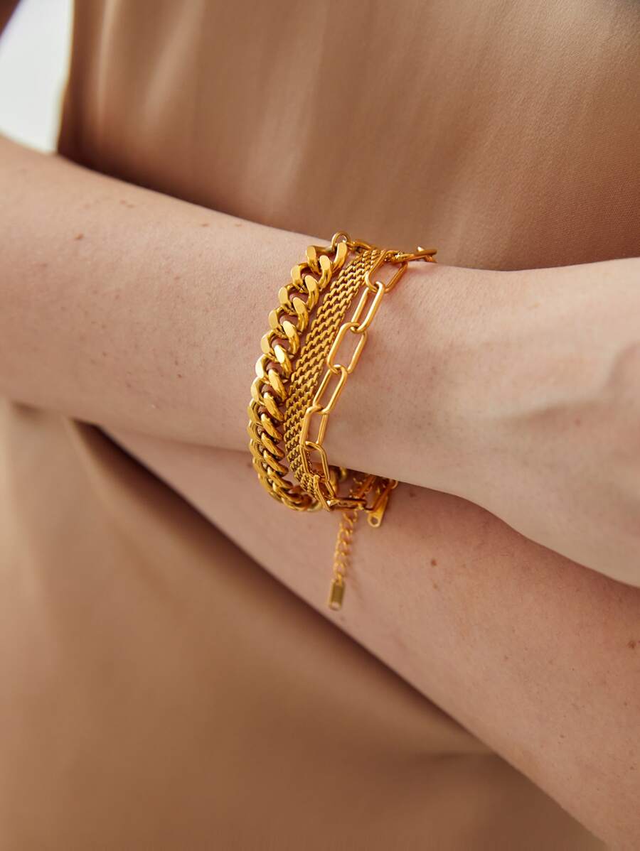 Pulseira Majesté Link Banhada em Ouro 24K