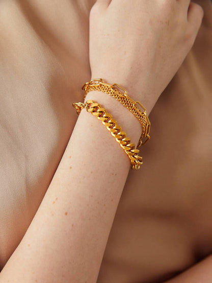 Pulseira Majesté Link Banhada em Ouro 24K