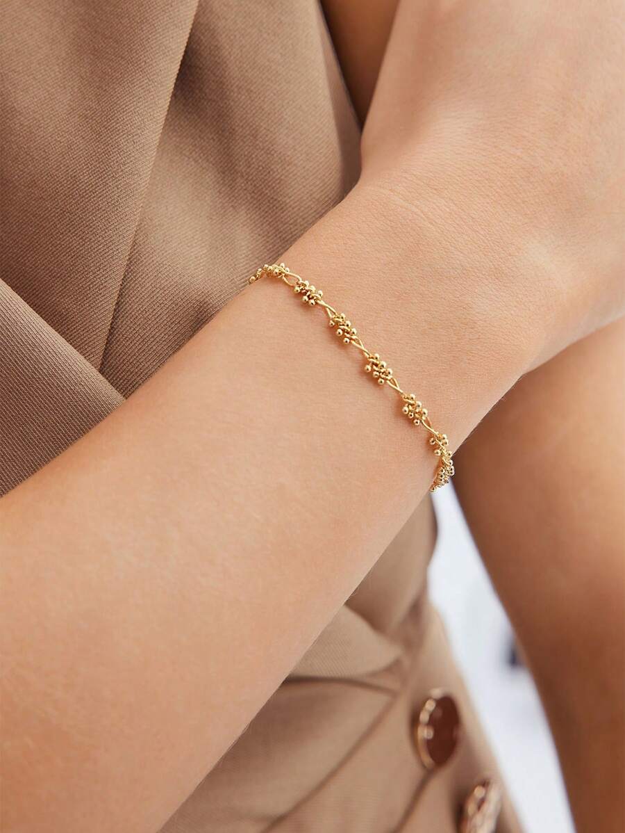 Pulseira Douce Fleur Banhada em Ouro 24K