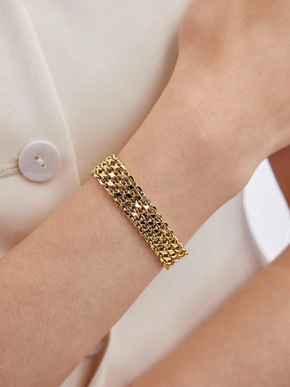 Pulseira Élise Royale Banhada em Ouro 24K
