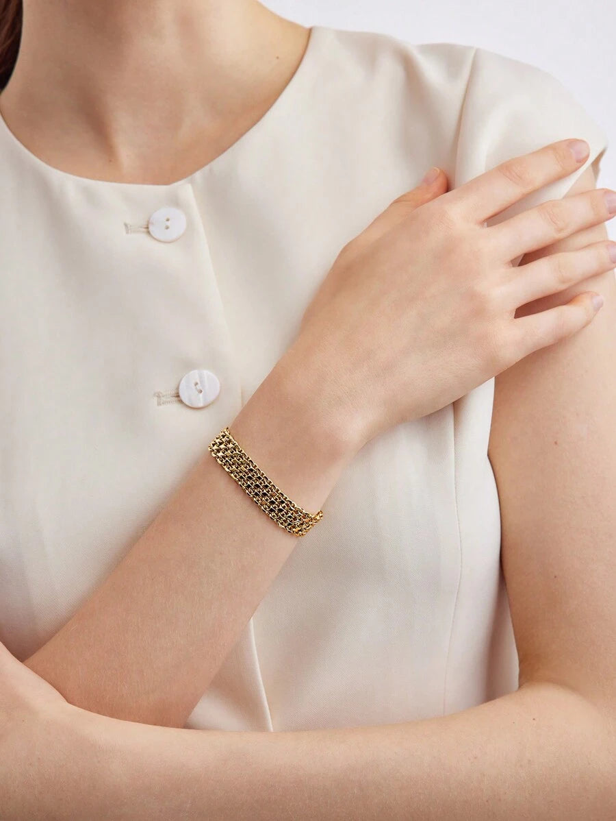 Pulseira Élise Royale Banhada em Ouro 24K