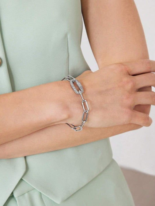 Pulseira Élan Link banhado em prata