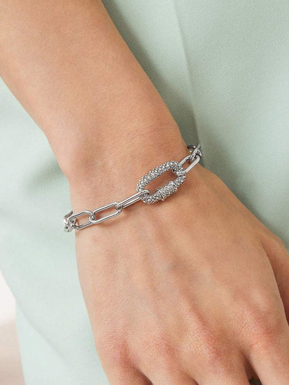 Pulseira Élan Link banhado em prata