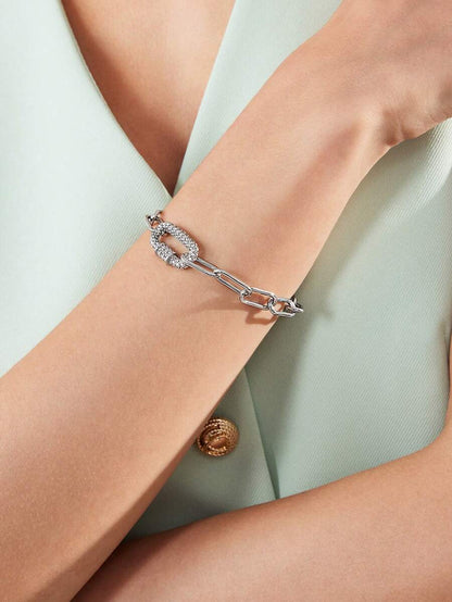 Pulseira Élan Link banhado em prata