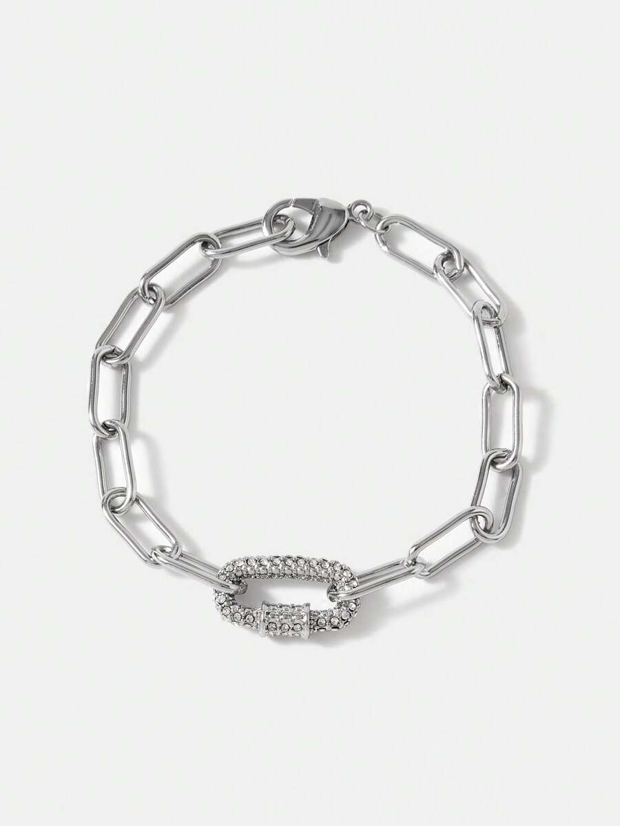 Pulseira Élan Link banhado em prata