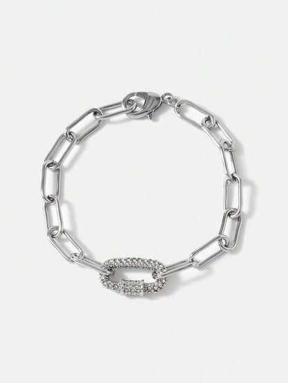 Pulseira Élan Link banhado em prata