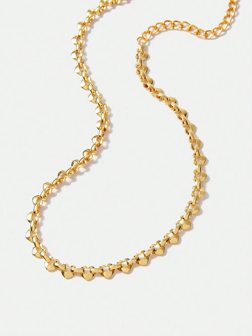 Colar Amélie Cœurs Banhado em Ouro 24K