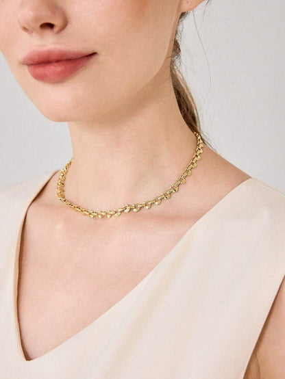 Colar Amélie Cœurs Banhado em Ouro 24K