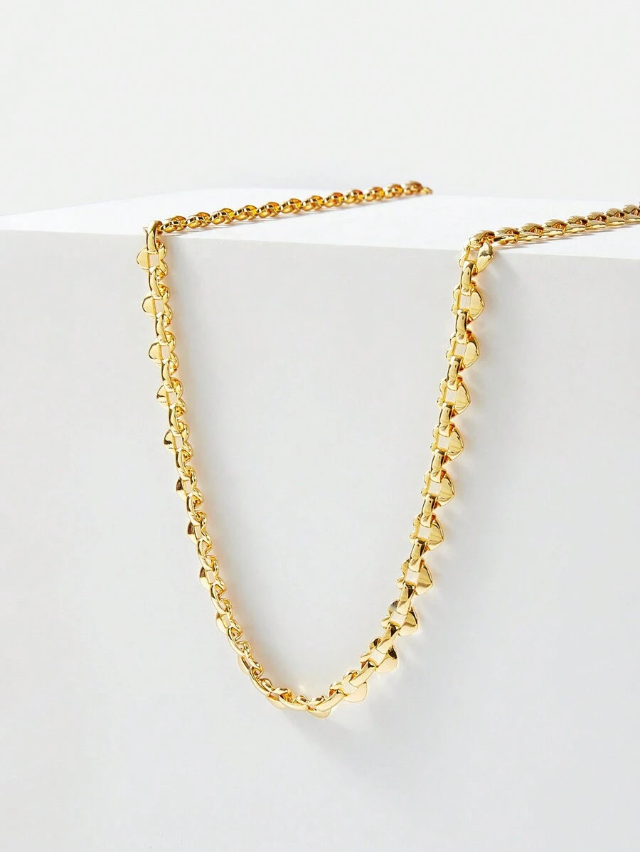Colar Amélie Cœurs Banhado em Ouro 24K