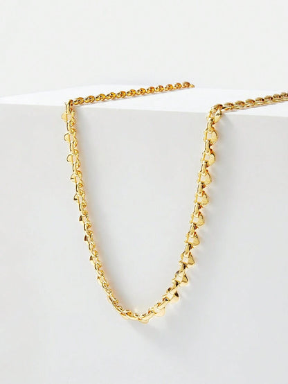 Colar Amélie Cœurs Banhado em Ouro 24K