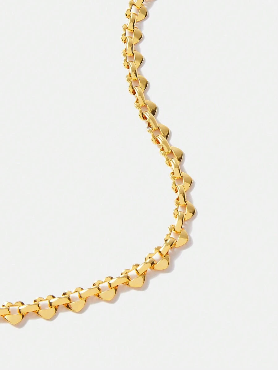 Colar Amélie Cœurs Banhado em Ouro 24K