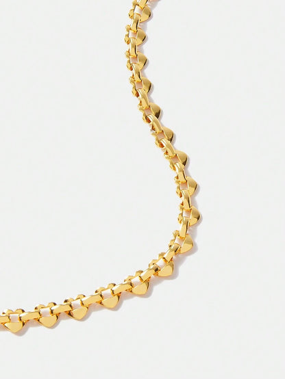 Colar Amélie Cœurs Banhado em Ouro 24K