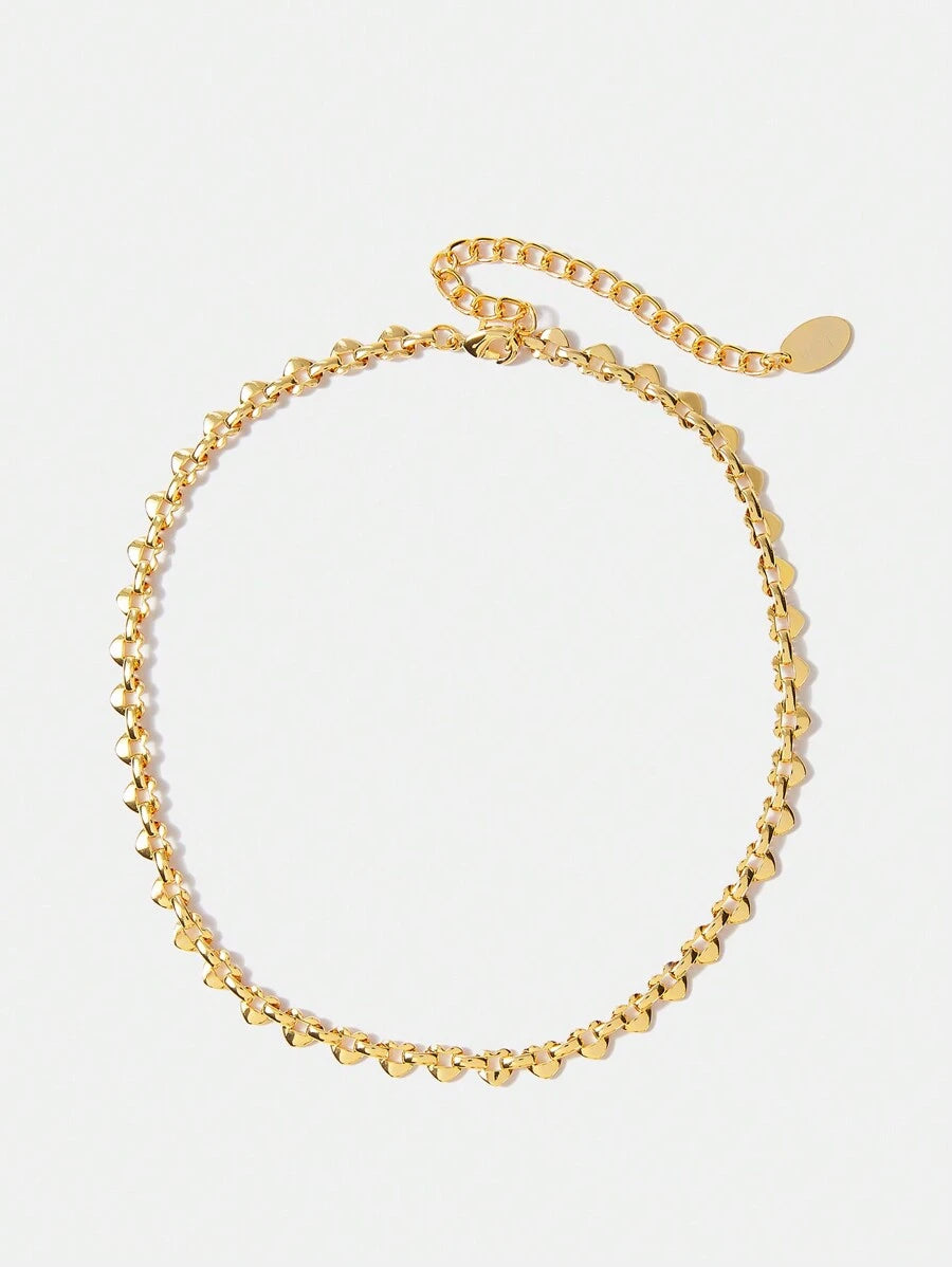 Colar Amélie Cœurs Banhado em Ouro 24K