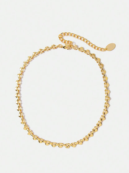 Colar Amélie Cœurs Banhado em Ouro 24K