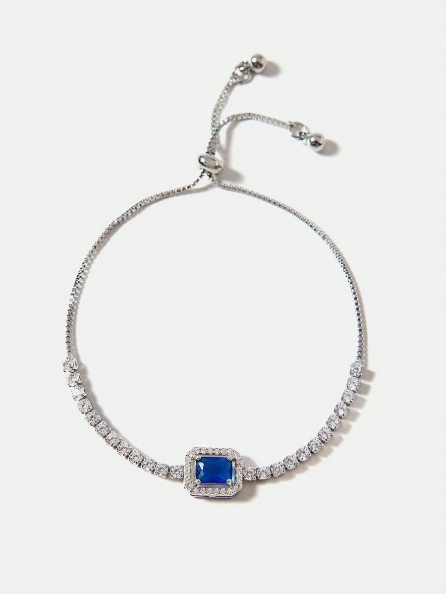 Pulseira Esmeria banhado em prata