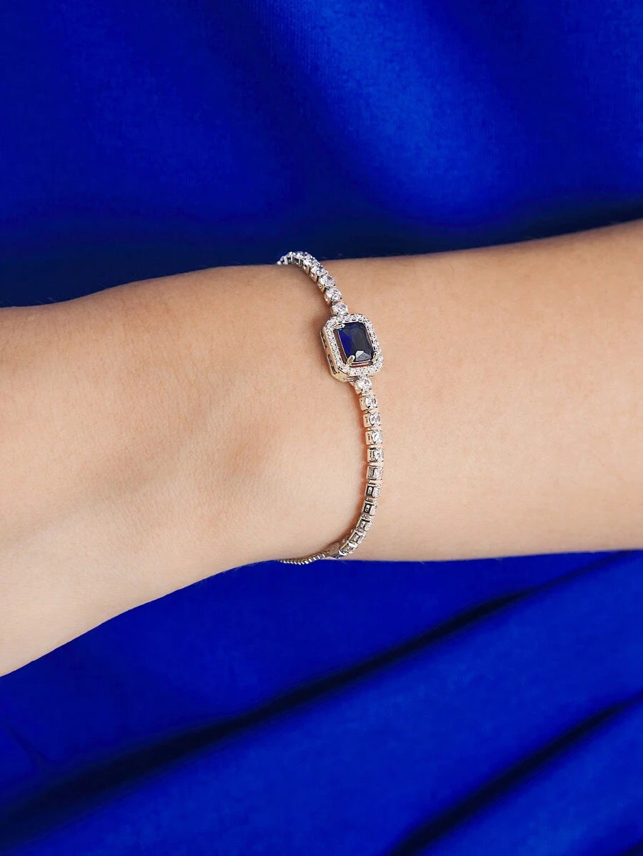 Pulseira Esmeria banhado em prata
