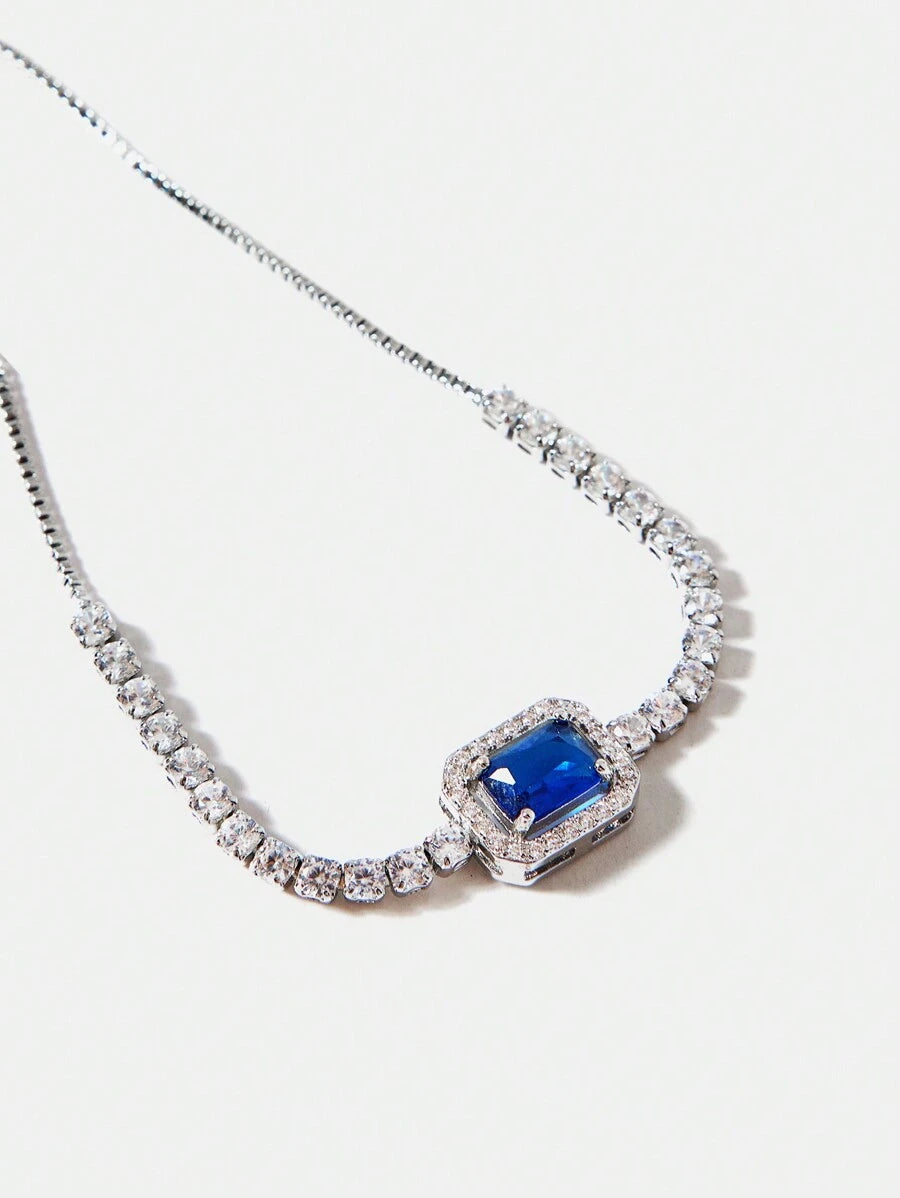 Pulseira Esmeria banhado em prata