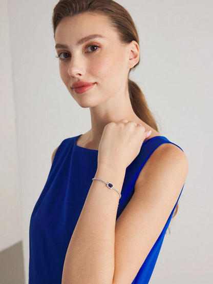 Pulseira Esmeria banhado em prata