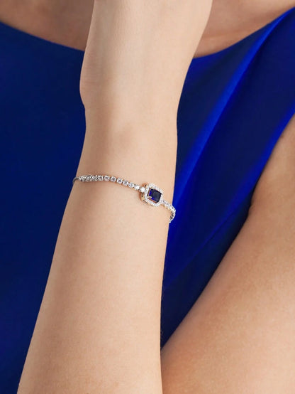 Pulseira Esmeria banhado em prata