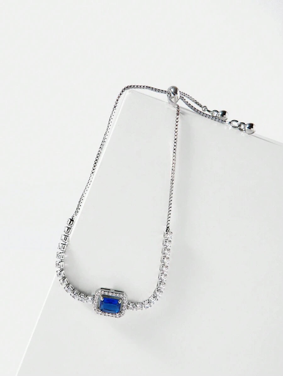 Pulseira Esmeria banhado em prata