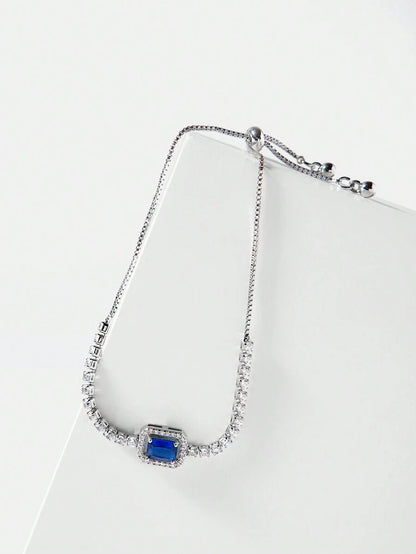 Pulseira Esmeria banhado em prata