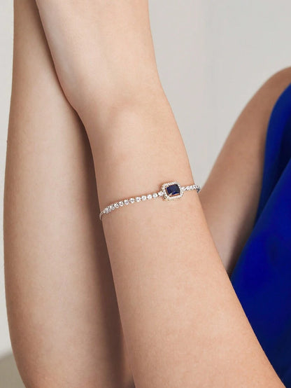 Pulseira Esmeria banhado em prata