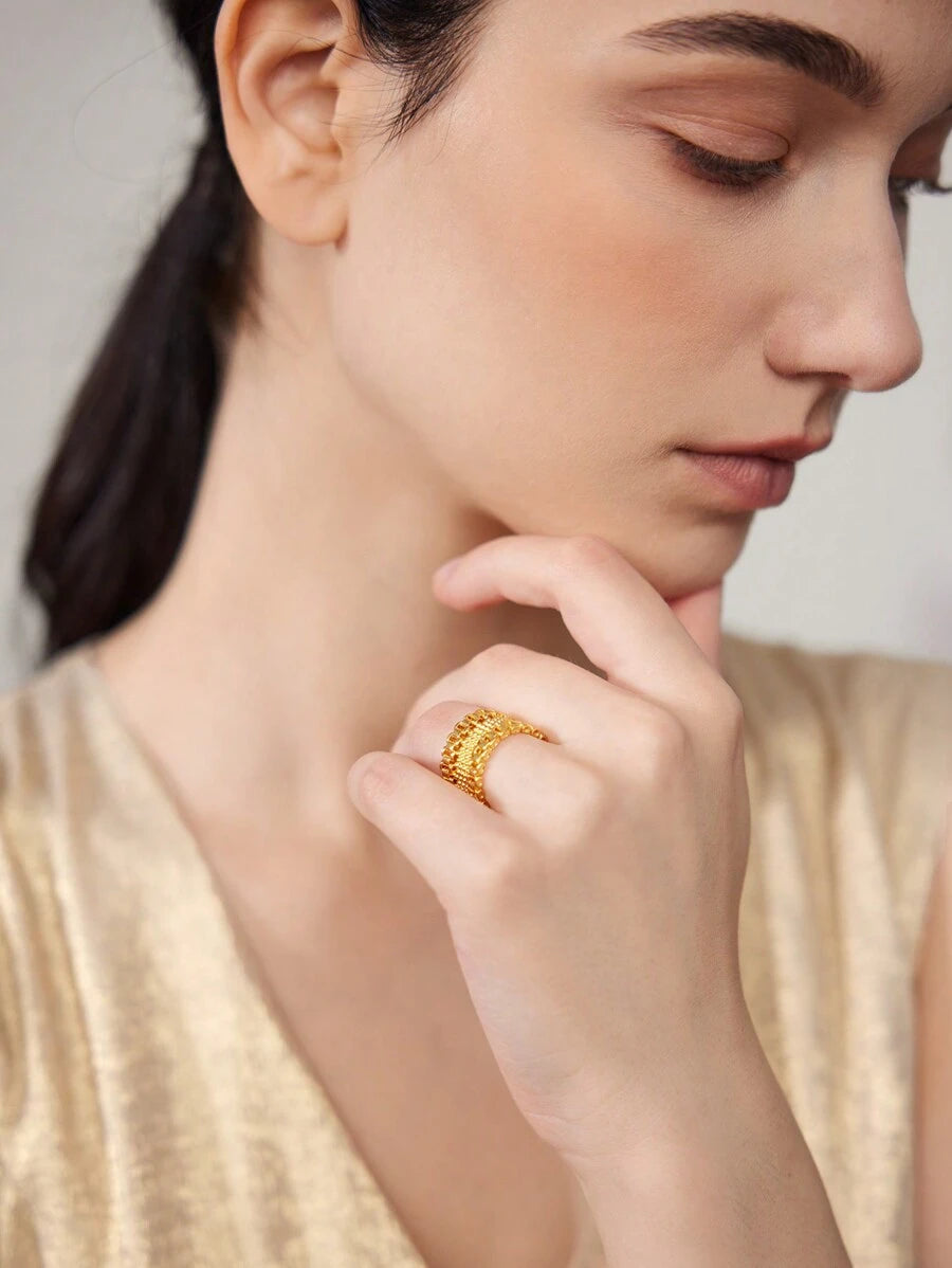 Anel Éclat Prestige Banhado em Ouro 24K