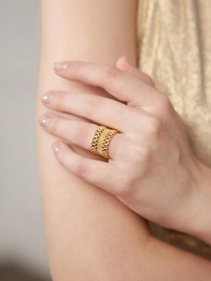 Anel Éclat Prestige Banhado em Ouro 24K
