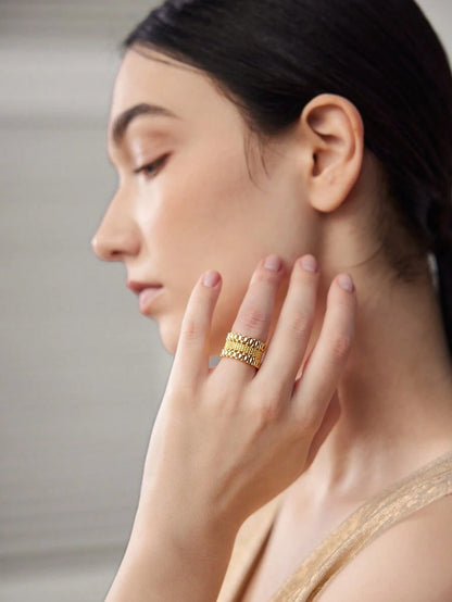 Anel Éclat Prestige Banhado em Ouro 24K