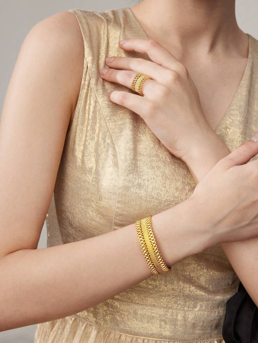 Anel Éclat Prestige Banhado em Ouro 24K