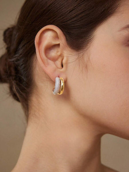 Brinco Éclat Curvée Banhado em Ouro 24K
