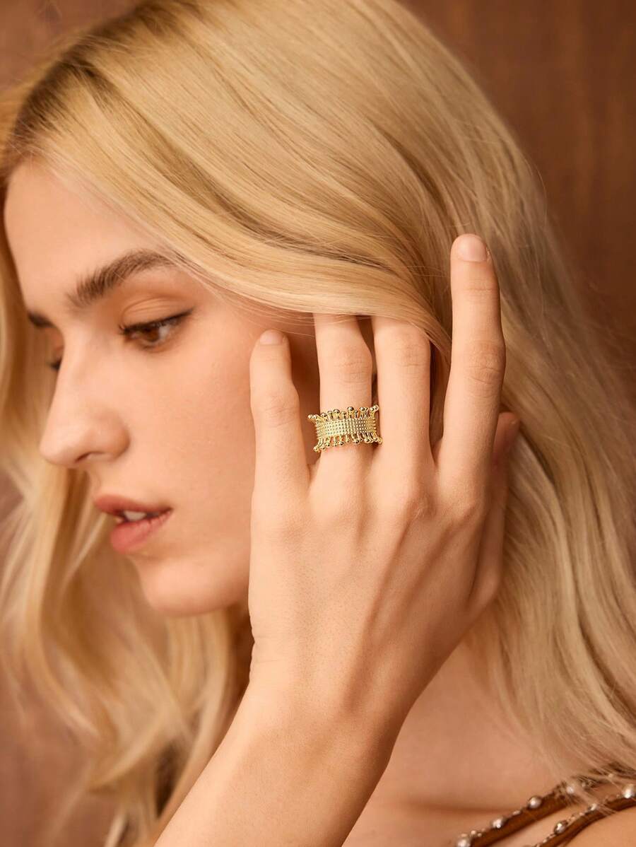 Anel Soleil Impérial Banhado em Ouro 24K