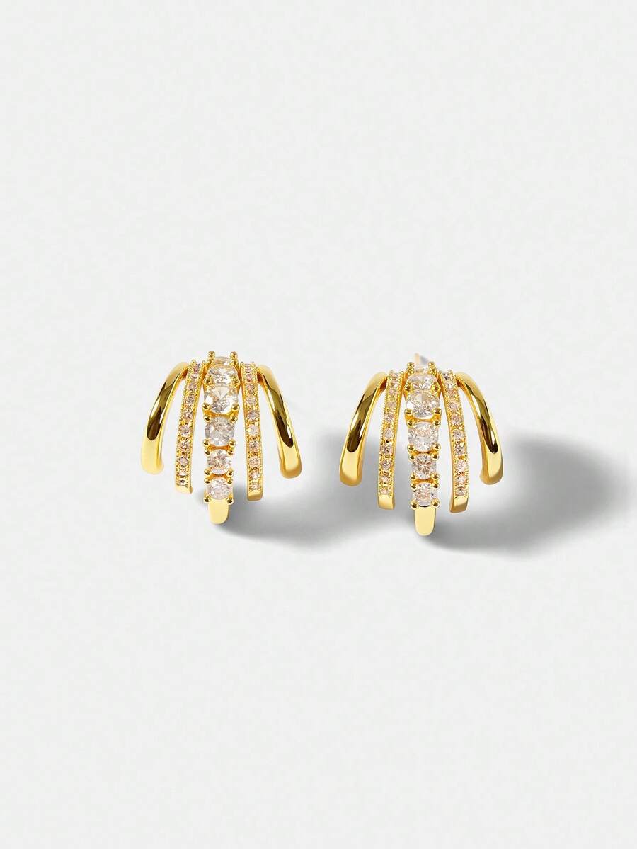 Brinco Lumière Cascade Banhado em Ouro 24K