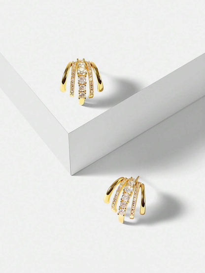 Brinco Lumière Cascade Banhado em Ouro 24K