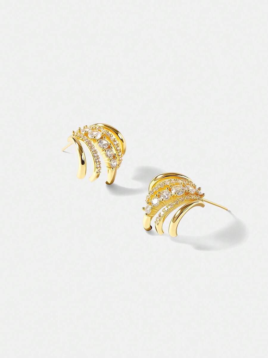 Brinco Lumière Cascade Banhado em Ouro 24K