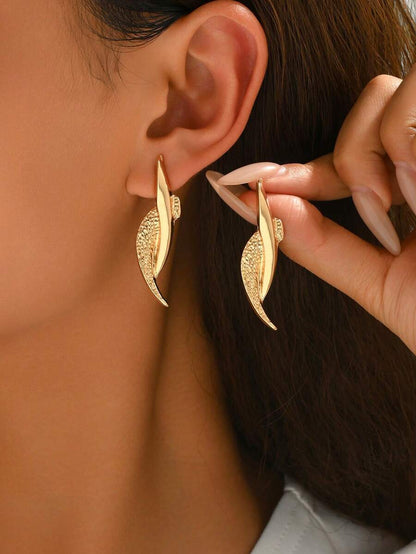 Brinco Plume Éclatante Banhado em Ouro 18k
