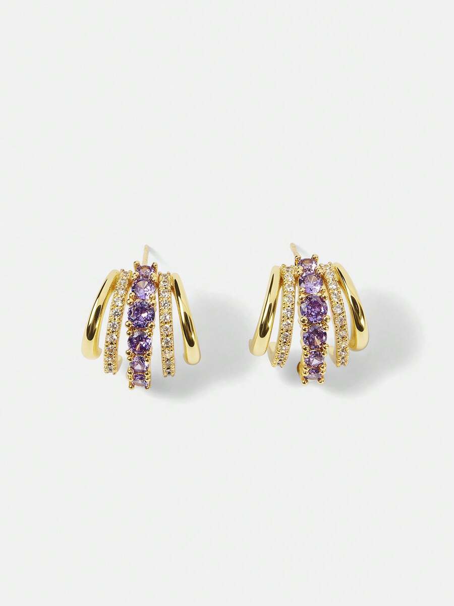 Brinco Lumière Cascade Banhado em Ouro 24K