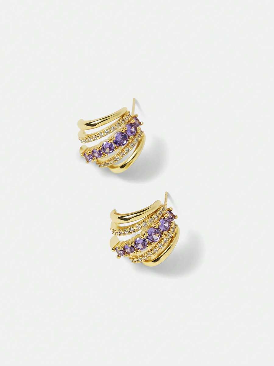 Brinco Lumière Cascade Banhado em Ouro 24K