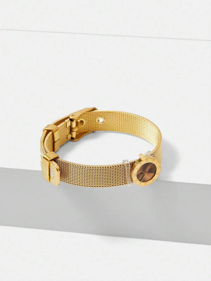 Pulseira Temps Élégance Banhada em Ouro 24K