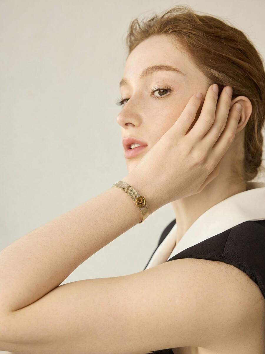 Pulseira Temps Élégance Banhada em Ouro 24K