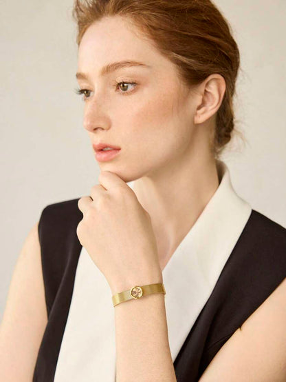 Pulseira Temps Élégance Banhada em Ouro 24K
