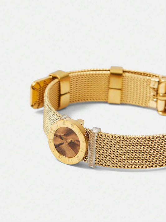 Pulseira Temps Élégance Banhada em Ouro 24K